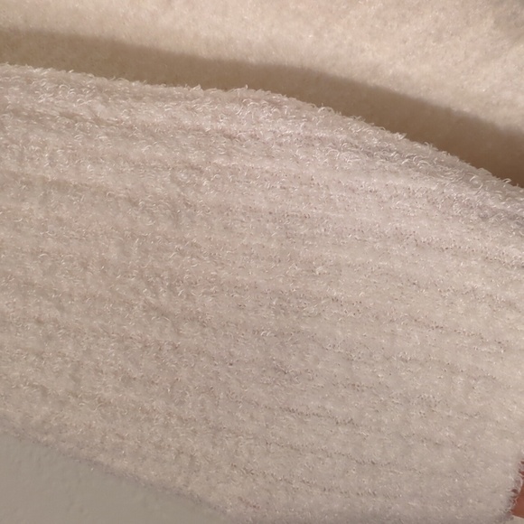 Barefoot Dreams Cozy chic lite knit long line hooded Open Cardigan Pearl Sz M - Picture 7 of 10